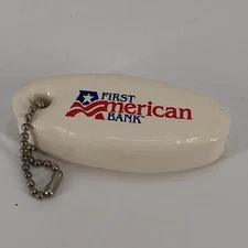 First American Bank Floating Advertising Keychain Boat Key Ring