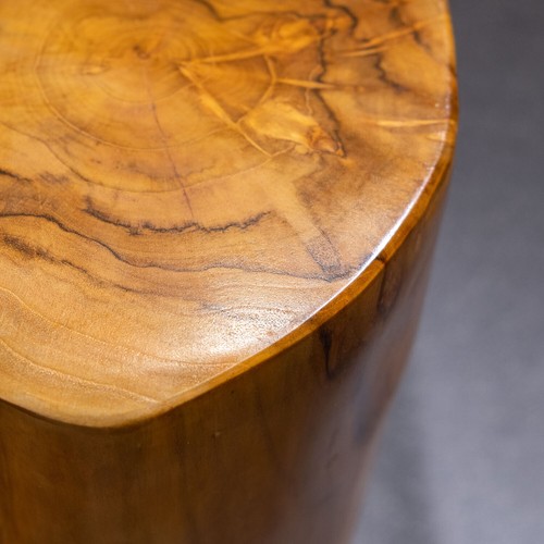WOHNFREUDEN Teakholz Hocker ca. 40 cm rund natur lasiert Holz-Beistelltisch - Bild 5 von 6