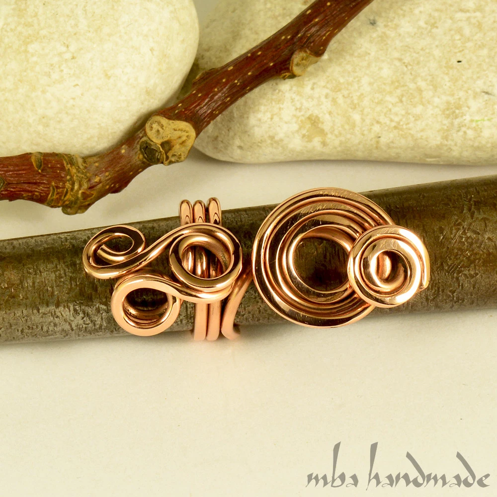 Thick Copper Wire Wrapped Ring Any Size Mba Handmade Artisan