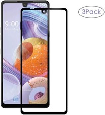 3 Pack Premium Full Coverage Tempered Glass Screen ProtectorFor LG Stylo 6