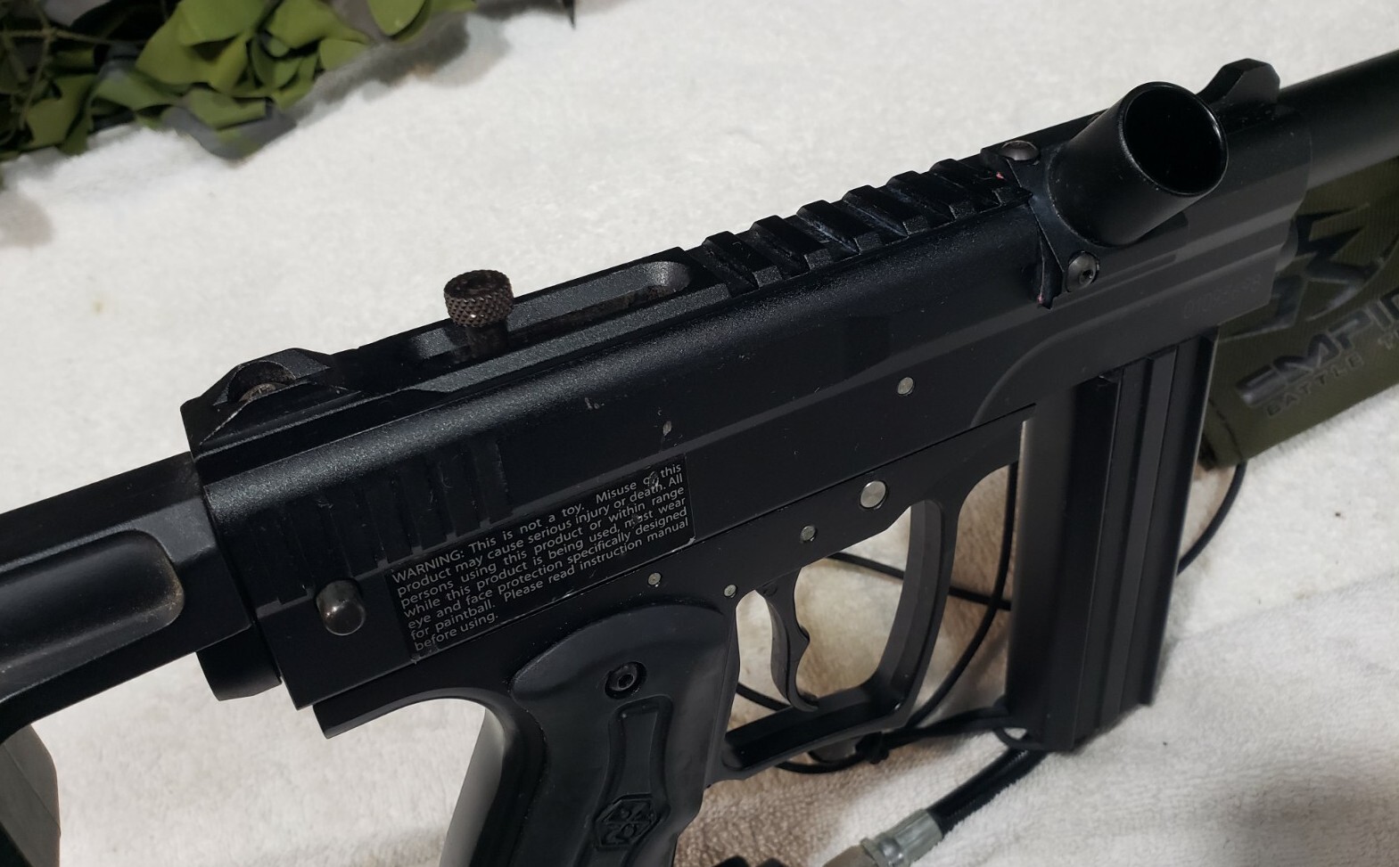 Midnight Black Tactical Spyder MILSIM MR1 Paintball Gun & Sniper Barrel