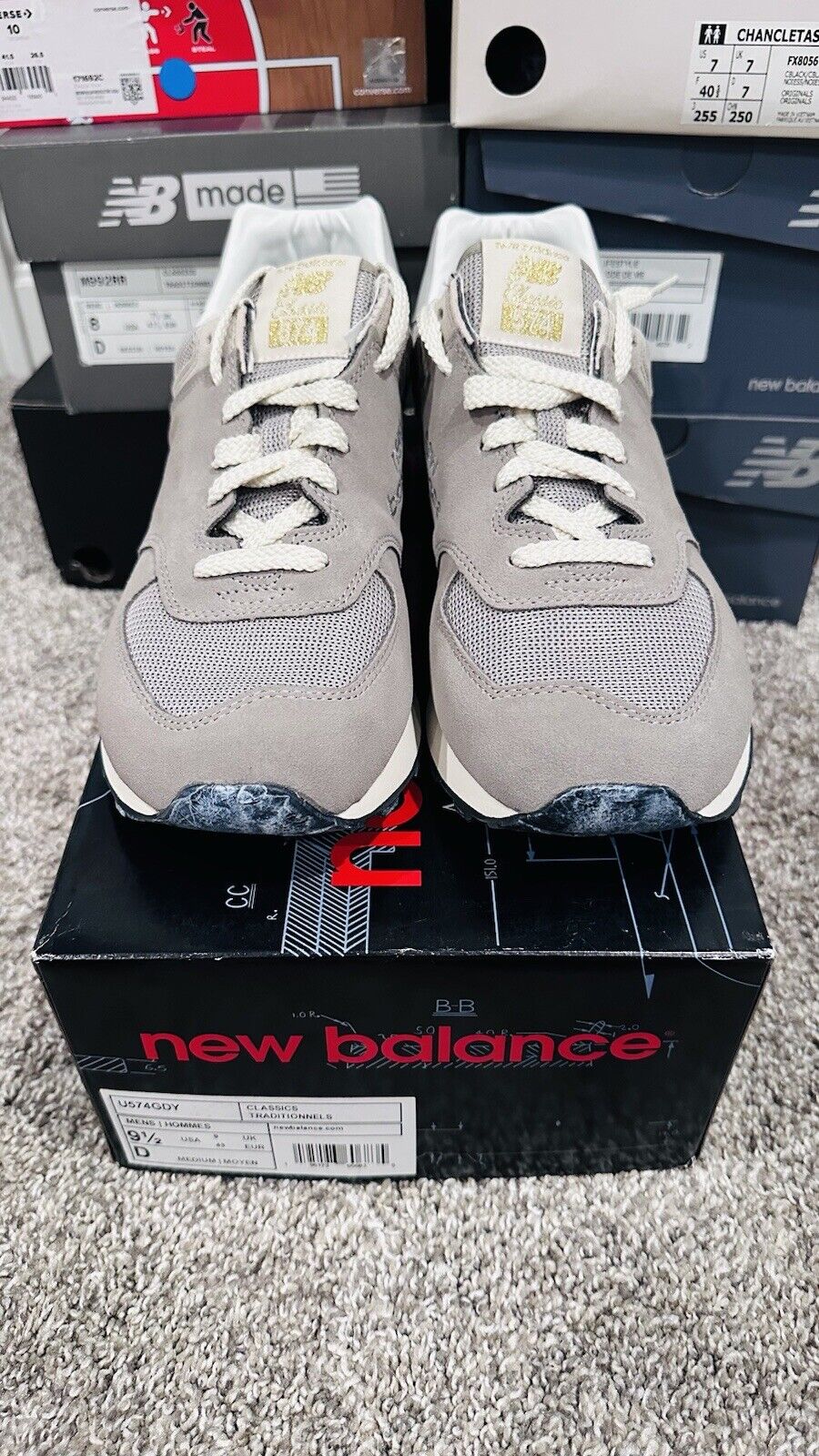 Size+9.5+-+New+Balance+574+Un-N-Ding+Grey+-+U574GDY for sale