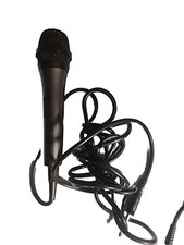 Microphone Long Cord Plug in On/Off Switch High Grade Low Noise 9" Black Mic
