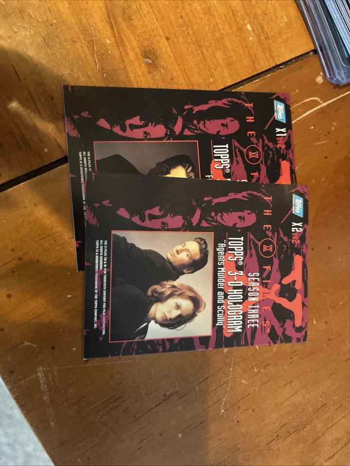 1996 Topps The X-Files Season 2 And 3 Hologram Subset Chase Set X1-X2 + X1-X4 - Image 4 of 4