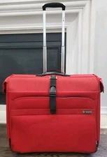 DELSEY 23” Rolling Garment Red Luggage Bag Suitcase - USED - Good Condition