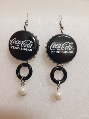 Ohrringe , Ohrhänger, Zero Sugar  Cola , Kronkorken , Limonade , Fun , Trendy