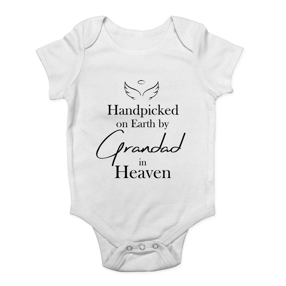 BABY ORIGINALS Handverlesen von meinem Grandad im Himmel Baby Grow Weste Body Jungen Mädchen