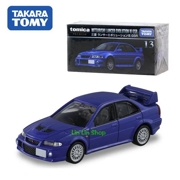 Tomica Premium 13 Mitsubishi Lancer Evolution VI GSR Blue Diecast