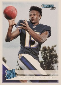 2019 Panini Donruss Football Rated Rookies #312: Marquise Brown Donruss Base 2