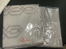 $880 Pratesi Italy NWT 2pc Euro Shams Gatsby 100% Jacquard Taupe