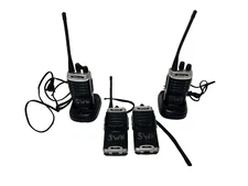 LOT of 4 Retevis RT7 WALKIE TALKIE 3W 16 Channels UHF Vox Scan 2-Way Radio +Base