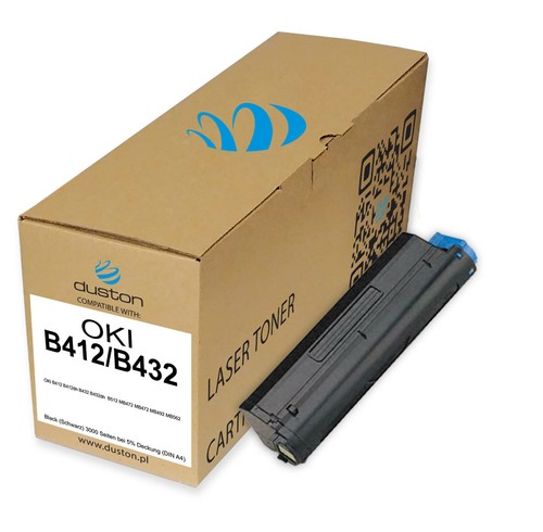Toner Negro Compatible OKI B412 B412dn B432 B432dn B512 B412/B432, 45807102 - Imagen 2 de 6