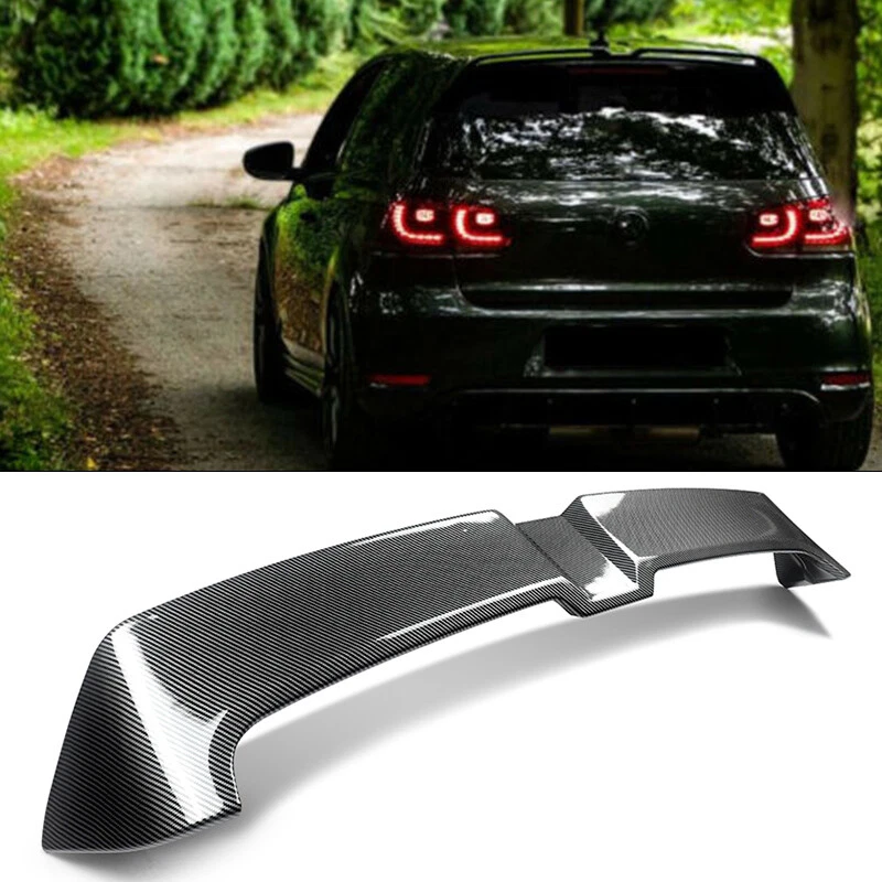 Fits 2008-2013 VW Volkswagen Golf MK6 Rear Trunk Spoiler Wing Carbon Fiber Look Foto 4 de 4