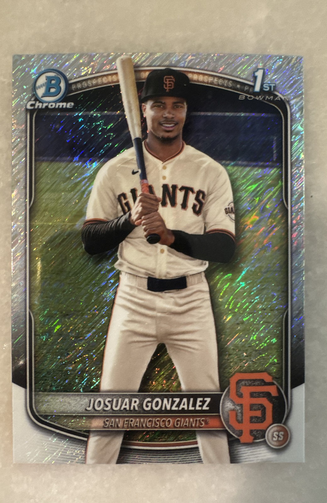2025 Bowman Chrome - Prospects Josuar Gonzalez #BCP-153 Shimmer Refractor (RC)