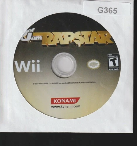 Def Jam Rapstar Nintendo Wii Used Video Game Only Sleeved No Case
