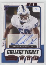 2021 Contenders Draft Picks College Game Ticket Red Malcolm Koonce Auto 01l2