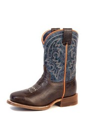 Roper Western Boots Boys Clint Leather Brown 09-018-9992-0453 BR