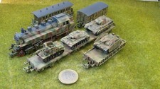 Dampflok BR 86 + 4 Waggons + 4 Panzer DRG  1/120 TT , BTT, Tillig Wehrmacht RAR