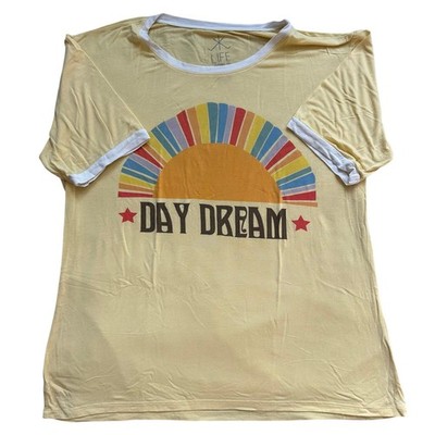 Life Clothing Co. Yellow/White ''Day Dream'' Short Sleeve, Graphic T-Shirt- XL