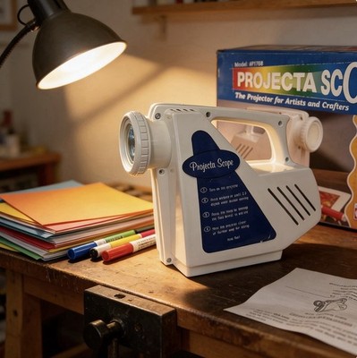 APCO Projecta Scope Projector 5X Model PJ768 Art Craft Image Enlarger Tested