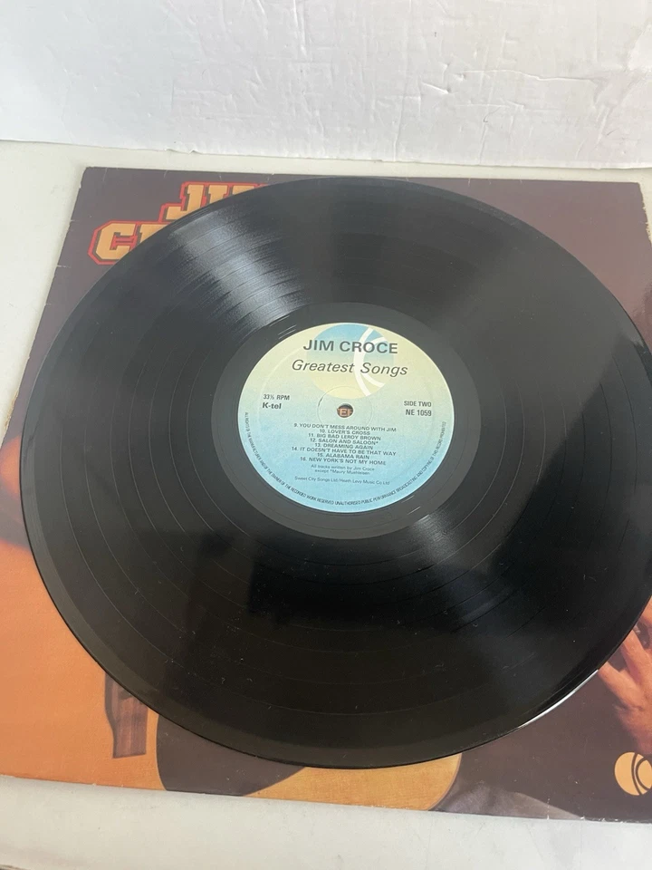 Jim Croce Greatest Songs Vintage Vinyl LP 1980 K-Tel Record NE-1059 - Image 3 of 4