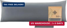 Body Pillow Cover, Ultra Soft Microfiber Long Pillowcase, 20x54 inch Dark Gray