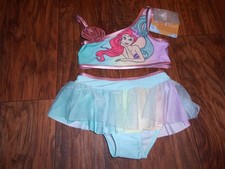 NEW with tags Disney Little Mermaid girls swim suit size 5 / 6 bathing 2 piece