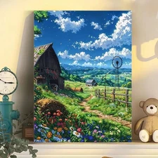 NEW Romantic cabin healing high aesthetic stress relief oil painting