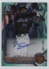 2022 Bowman Draft Chrome Pick Aqua Lava Refractor 87/199 D'Andre Smith Auto 2rd
