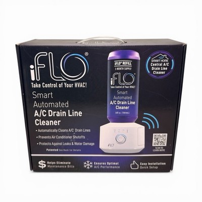 iFLO Smart Automated A/C Drain Line Cleaner HVAC 3 Month Refill Kit System New