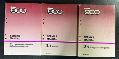1987 Saab 900 Fuel Injection System and Basic Service Manual Lot