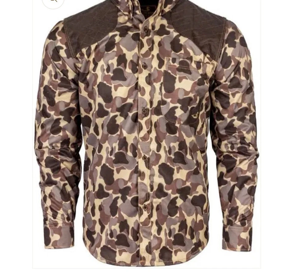 Dixie Decoys WATERFOWL WINGSHOOTER'S SHIRT LONG SLEEVE OLD SCHOOL Frog skin CAMO - Image 3 of 4