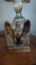 Heavy Brass American Eagle 1776 Book End Display Figure 4 Lbs 6"W x 7"H