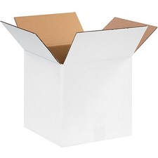 12" Shipping Boxes, White, Corrugate, Single Wall, 32 ECT, Ch Boxes Size  Pack.