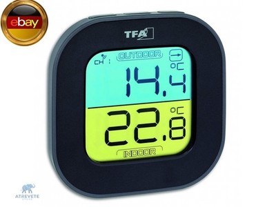 FUN Thermometer mit Aussensensor Funk, innen/aussen, digital, Tendenzpfeilen,
