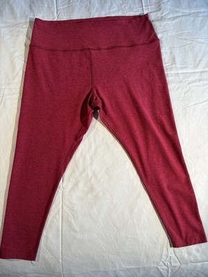 Beyond Yoga Plus Size 3X Spacedye Maroon High Waisted Capri Leggings EUC