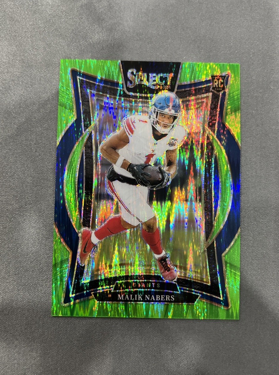 2024 Panini Select Malik Nabers Concourse Neon Green Prizm RC #29 /599 Giants