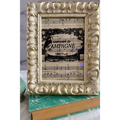 French Country Paris Wall Art | Ornate Framed Sheet Music Decor