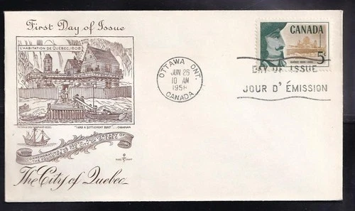Canada FDC 1958 Champlain Founding of Quebec, unaddressed Rosecraft sc#379