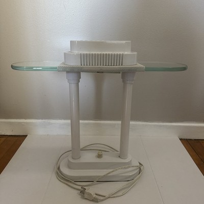 Vintage MCM Sonneman Kovacs Style Bankers Cheyenne Dimmer Desk Lamp RARE White