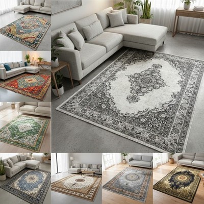 Luxus Antirutsch Große Traditionelle Teppiche Schlafzimmer Wohnzimmer Teppich Flur Läufer