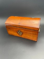 ANTIKE SCHMUCKSCHATULLE Schatztruhe Empire  BIEDERMEIER  3 mm Holzfurnier Patina