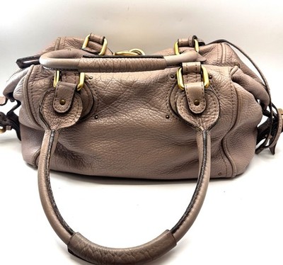 Authentic Chloe Paddington Leather Handbag w/Cadena, Key 03-09-51