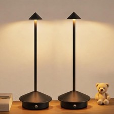 LED Cordless Table Lamps, Portable Rechargeable 6000mAh Outdoor Lights, 3 Col...