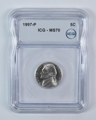 1997-P Jefferson Nickel MS70 ICG Matte Specimen | eBay