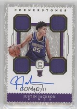 2017-18 Panini Cornerstones Rookie 44/199 Justin Jackson #165 Auto s3g