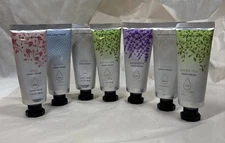 7 Pc Lot spa luxetique hand creams Set Almond lavender ocean green Tea Rose 1 Oz