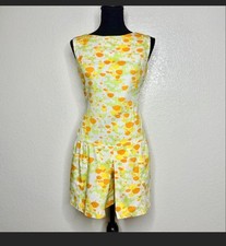 Vintage 1960s Romper 60s Floral Summer Playsuit