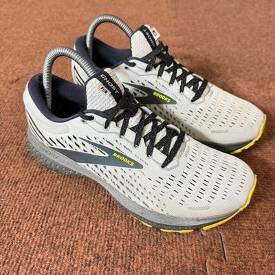 Brooks Ghost 13 Womens Running Shoes Gray Black Yellow Neutral Sneakers B+ gym