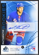 2025-26 SP Game Used Authentic Blue Matthew Robertson AR-MR Rangers RC Auto 4579